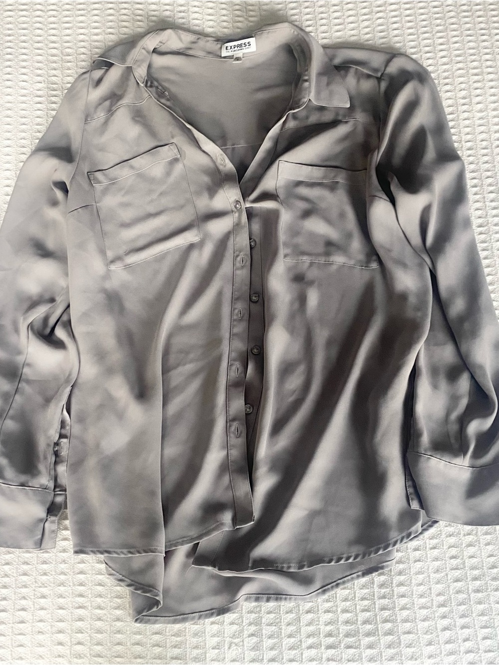 Express Portofino Shirt in Light Gray size Large